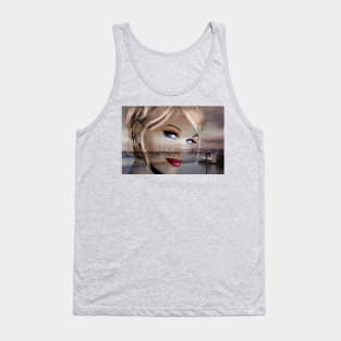 Blue Eyes Blue Sepia Tank Top